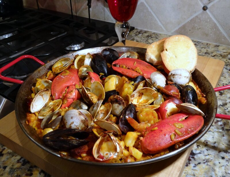 Seafood Paella in Pan