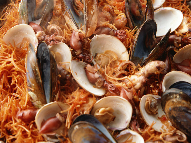 Seafood with clams and mussels