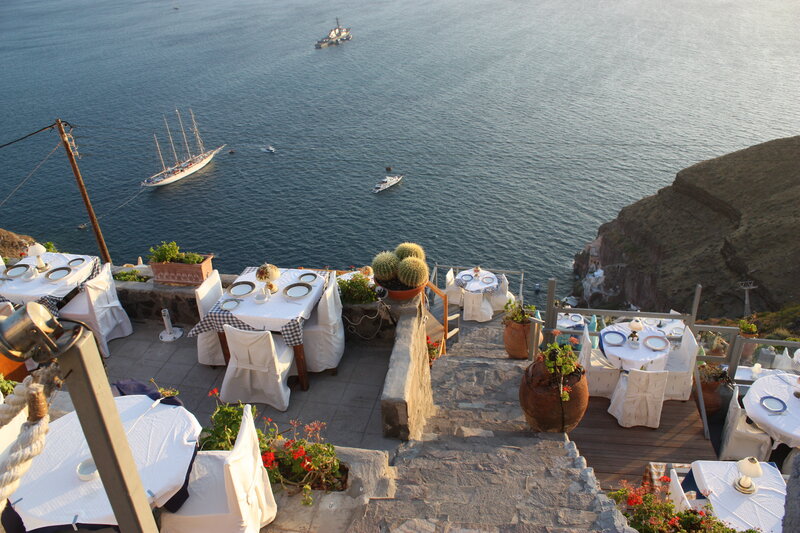 Seafront restaurant with ocean view