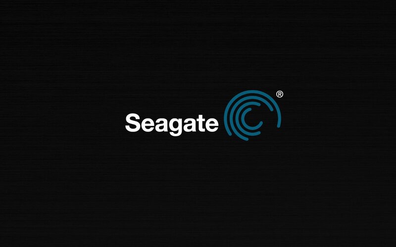 Seagate logo on black background