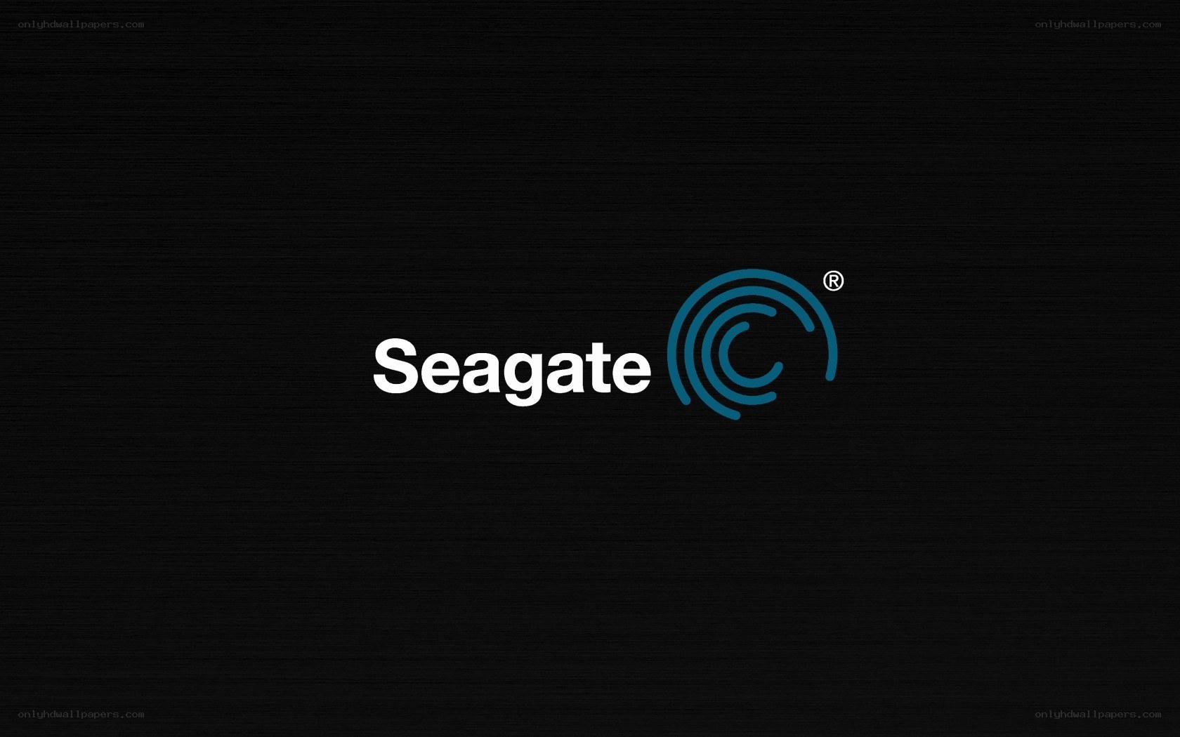 Seagate logo on black background