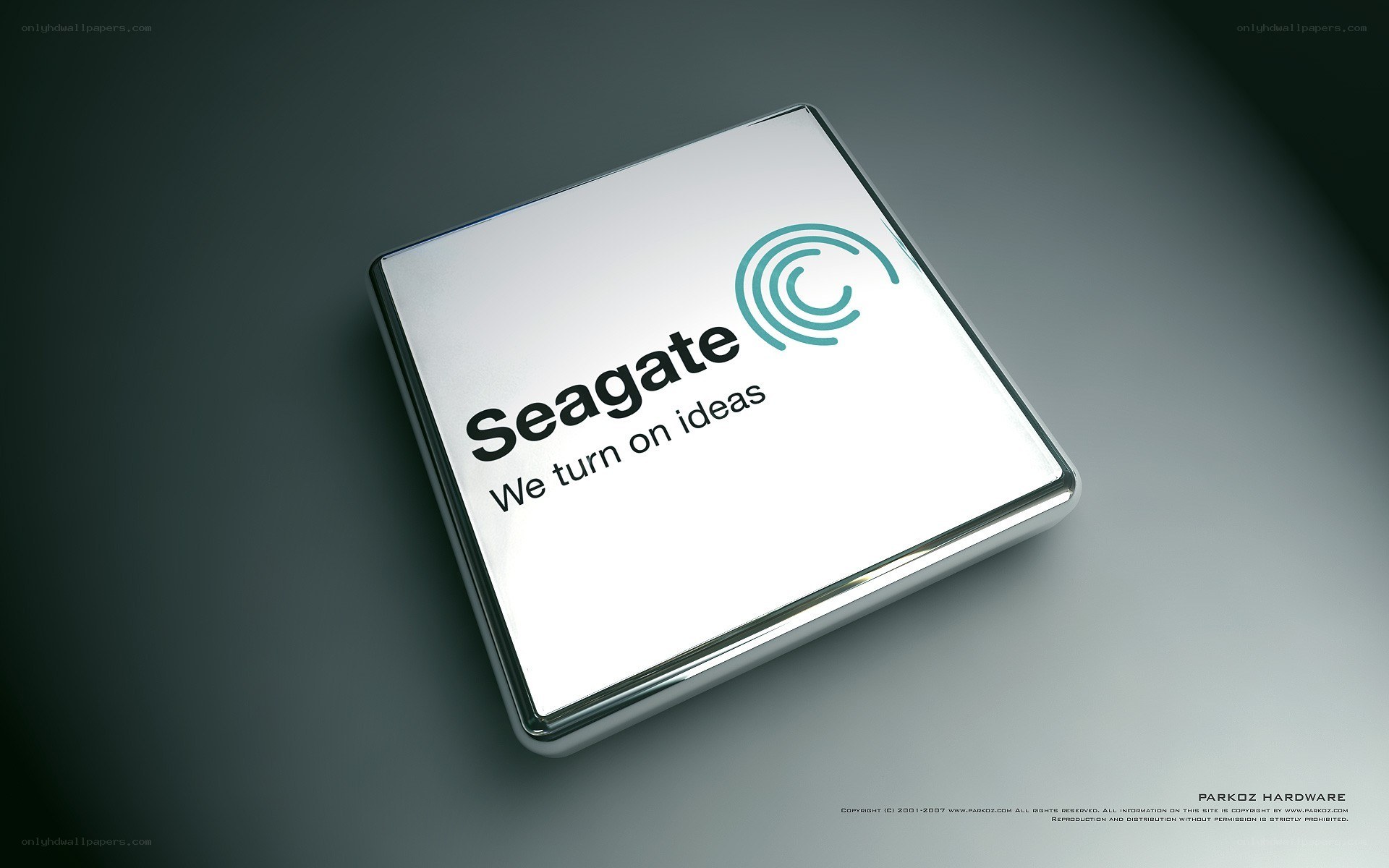 Seagate product box on dark surface