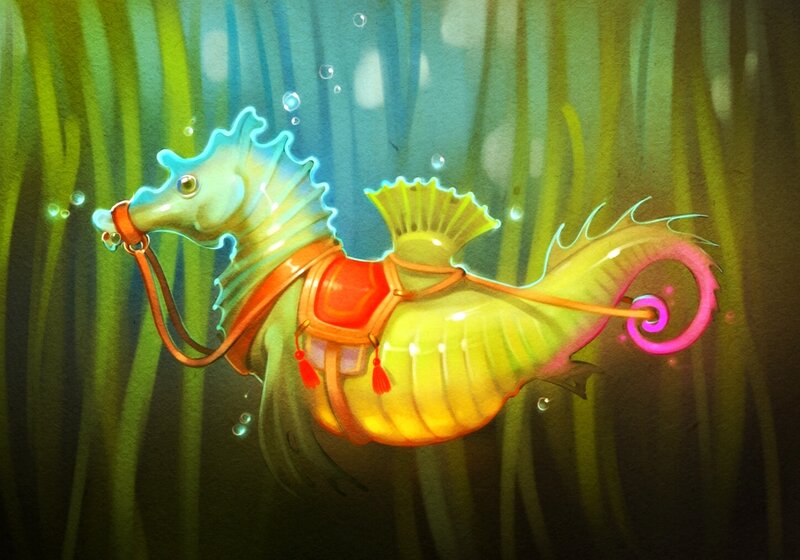 Seahorse with Saddle