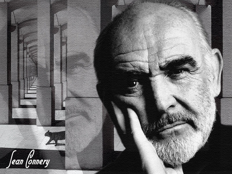 Sean Connery portrait collage