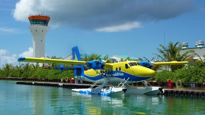 Seaplane at Maldivian airport