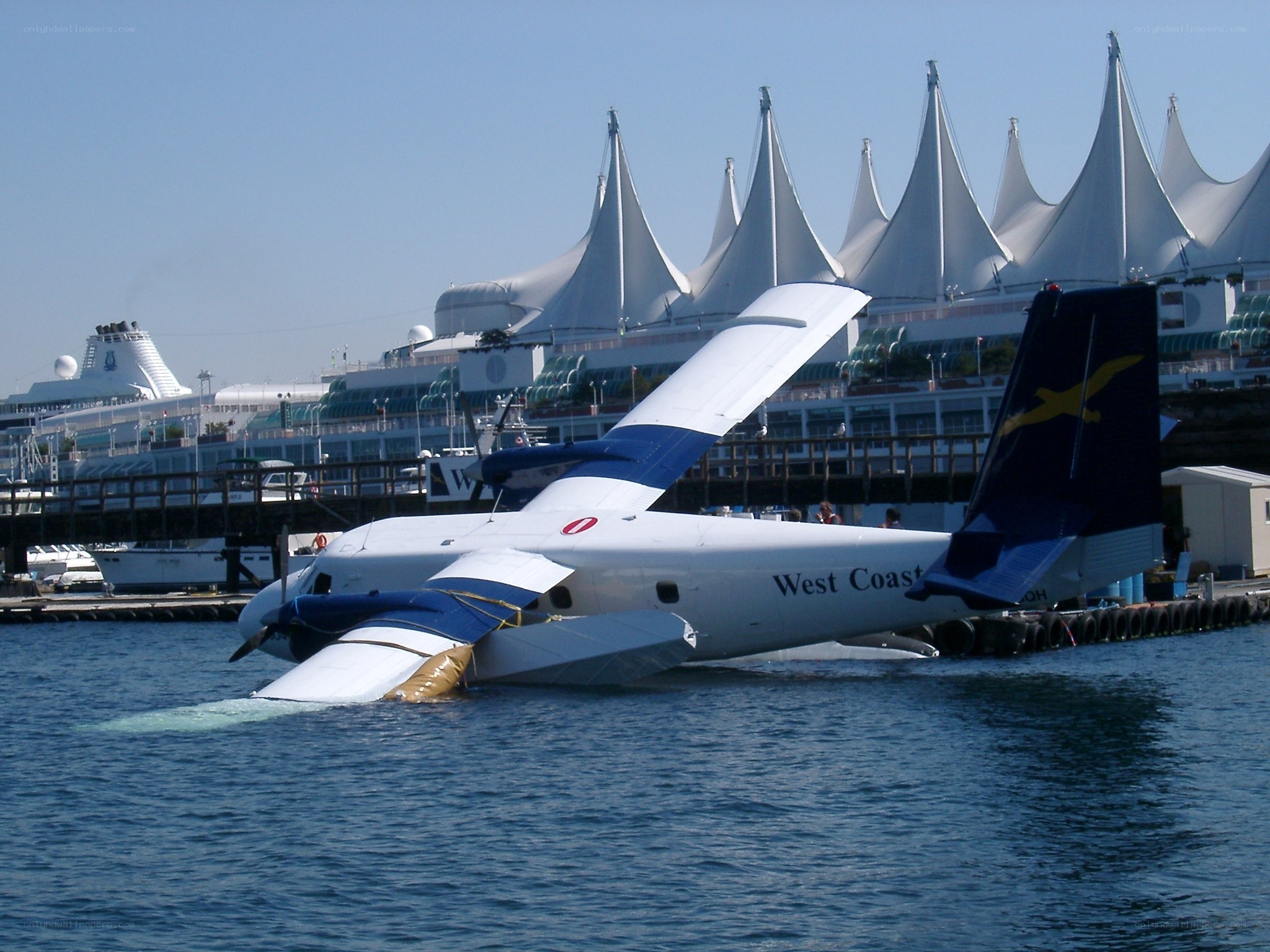 Seaplane at Vancouver port