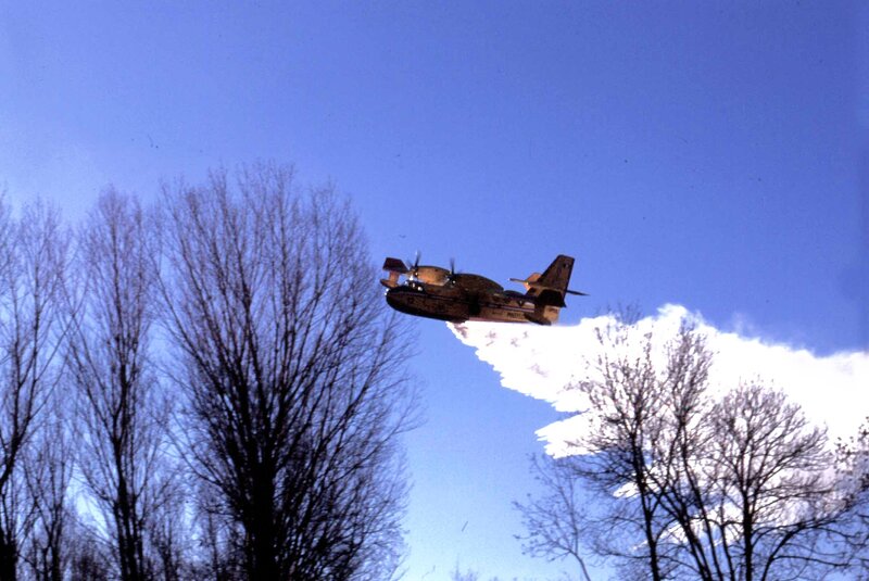 Seaplane Dropping Water
