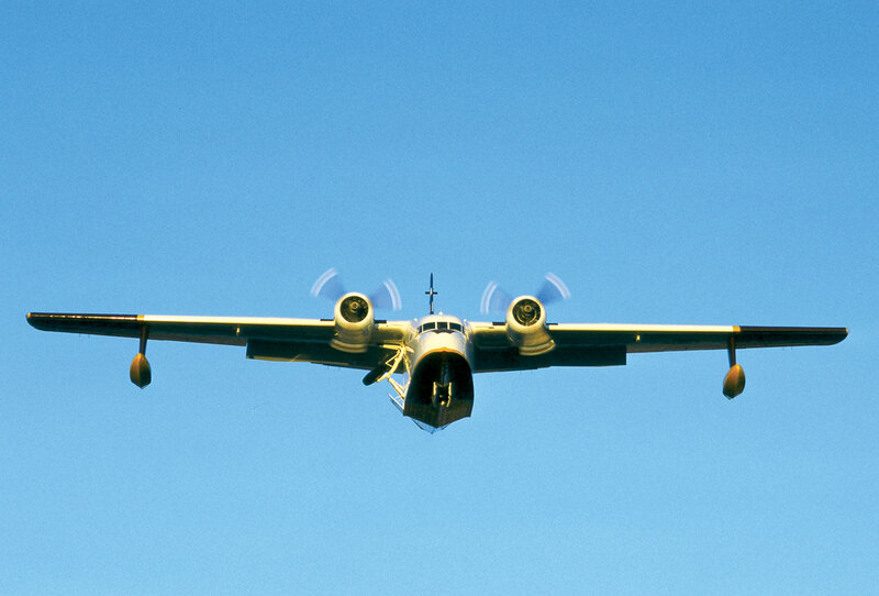 seaplane flying overhead