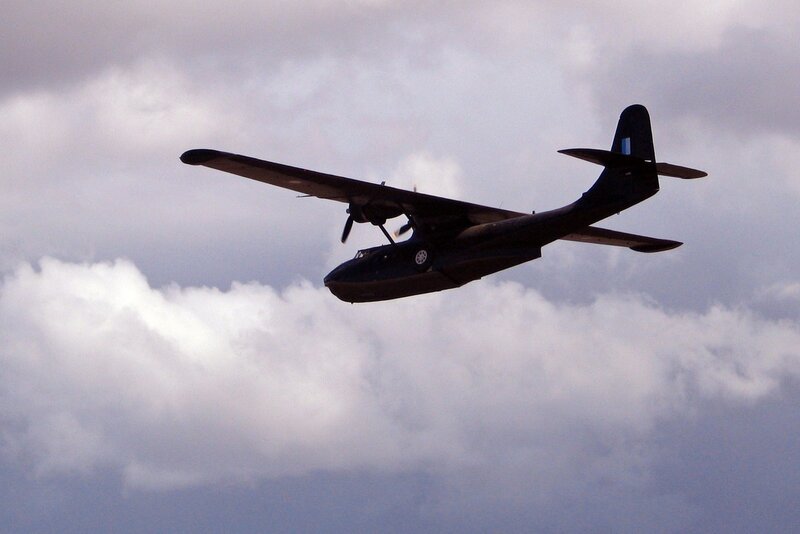 seaplane in flight
