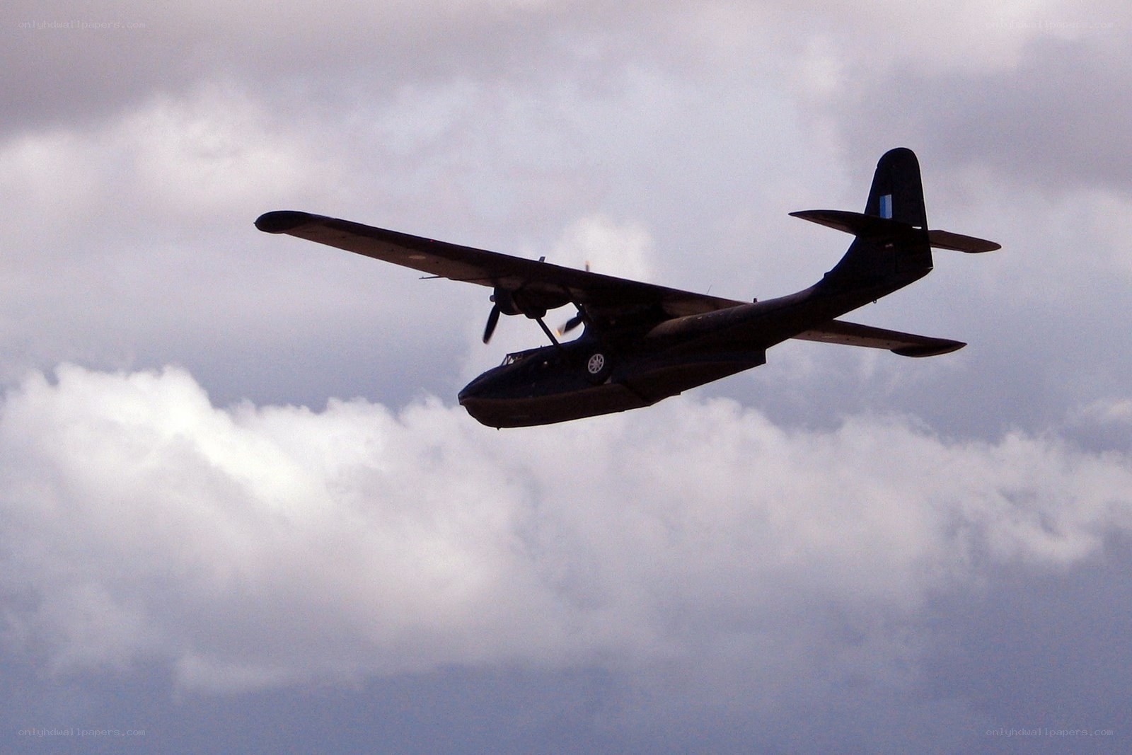 seaplane in flight
