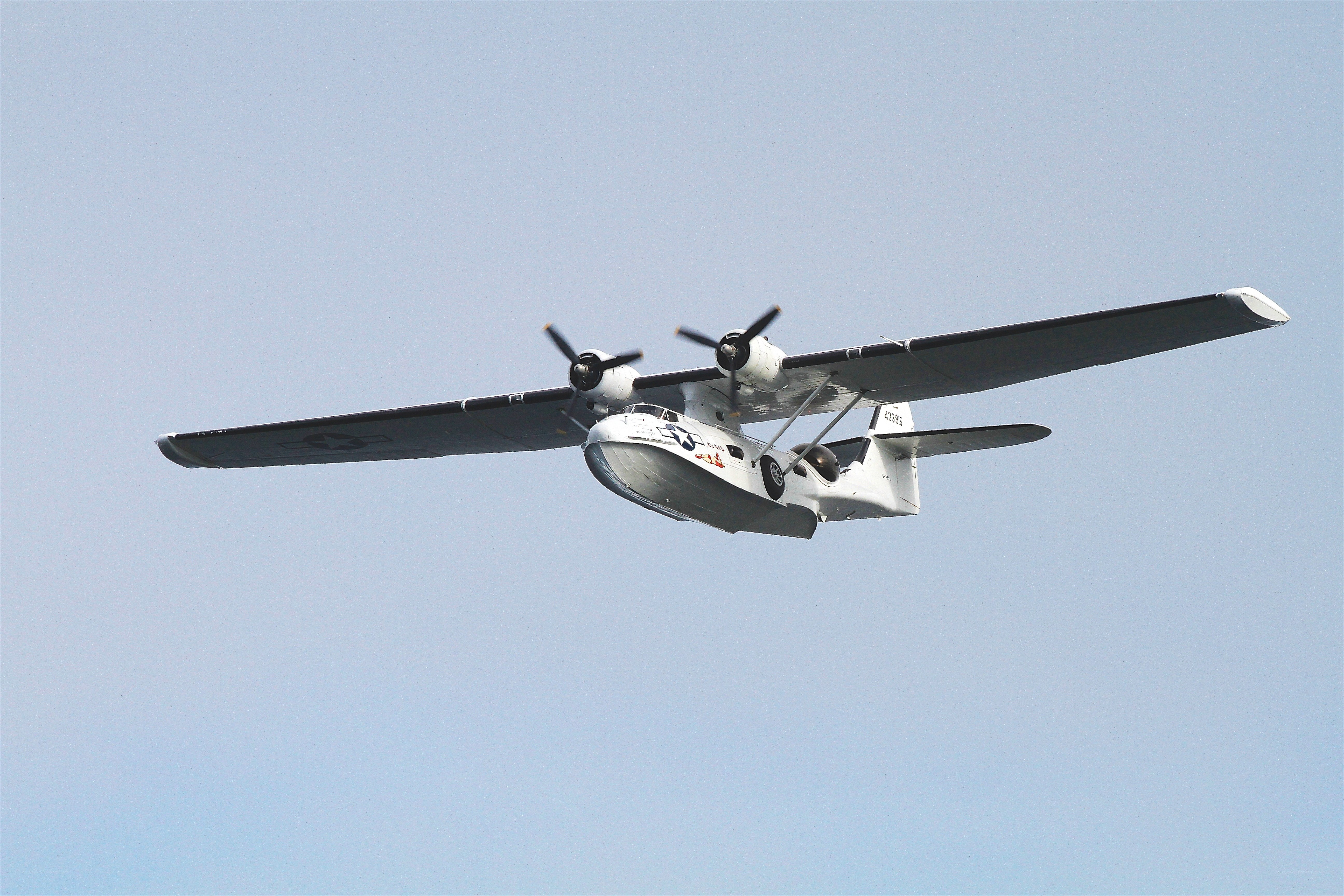 seaplane in flight