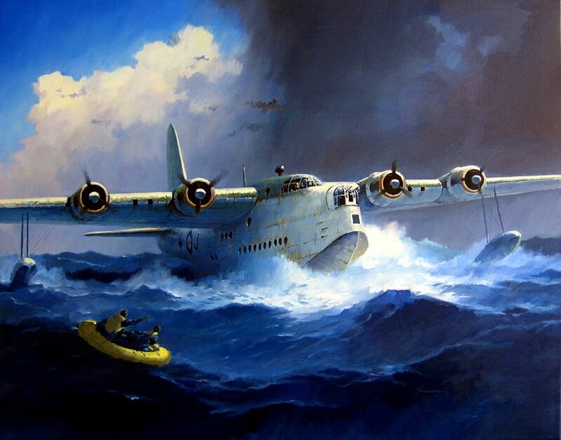 Seaplane in Rough Sea