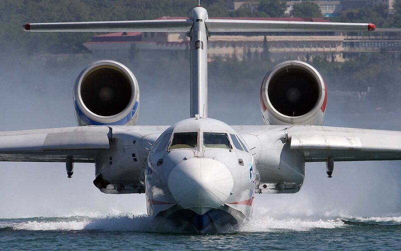 seaplane landing on water