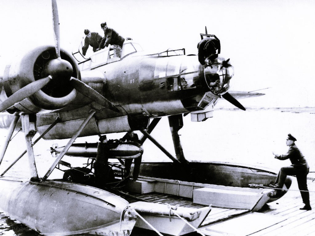 Seaplane on a dock