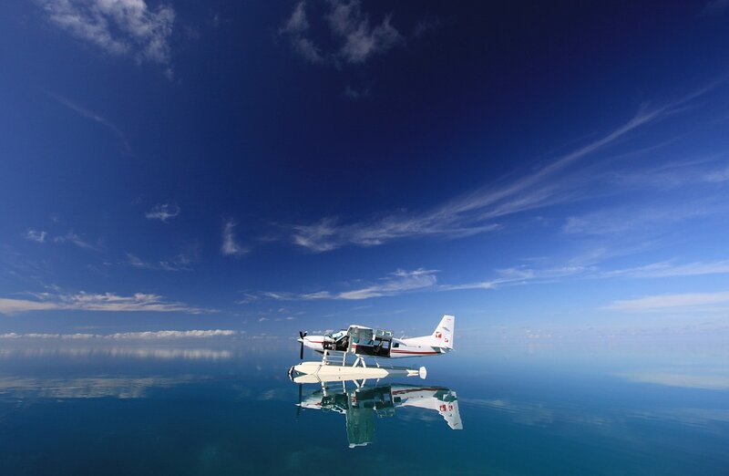 Seaplane on Calm Water
