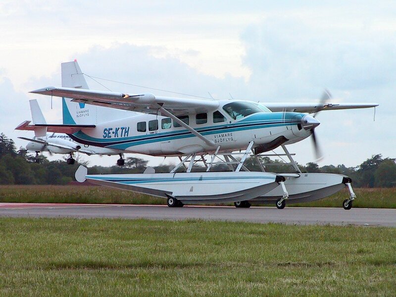 seaplane on runway