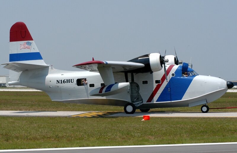 Seaplane on Runway — White