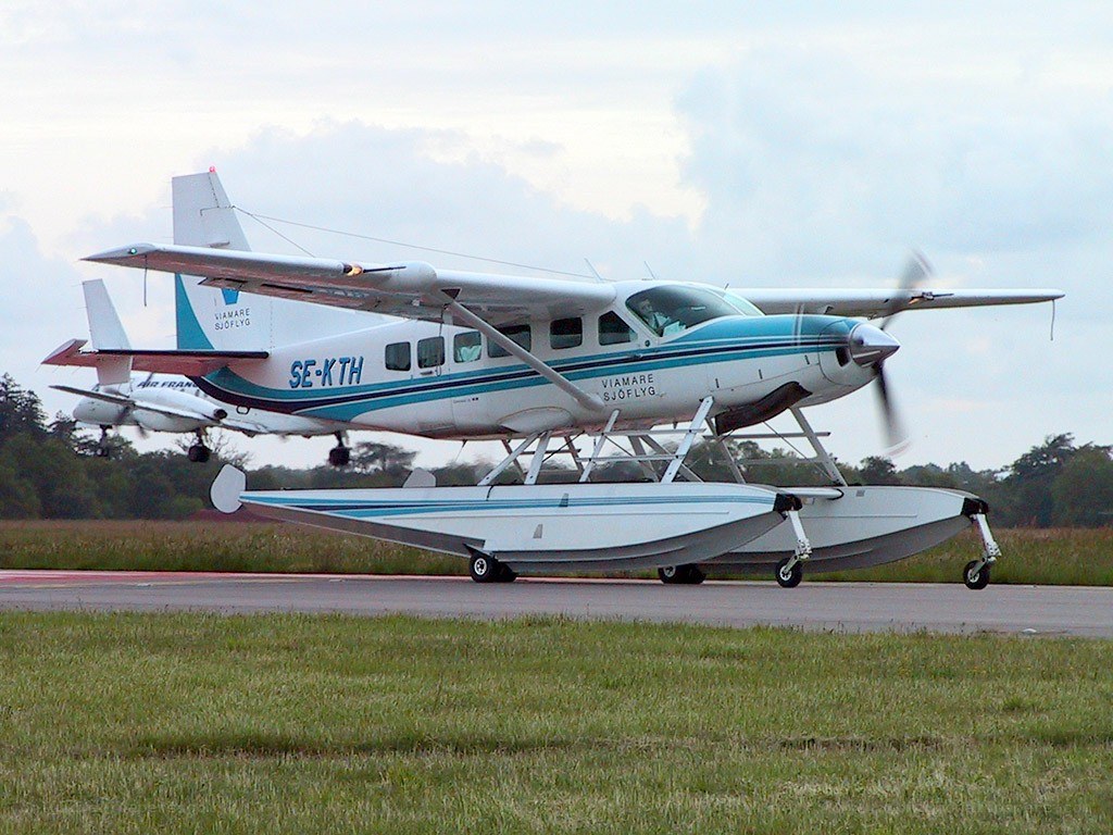 seaplane on runway