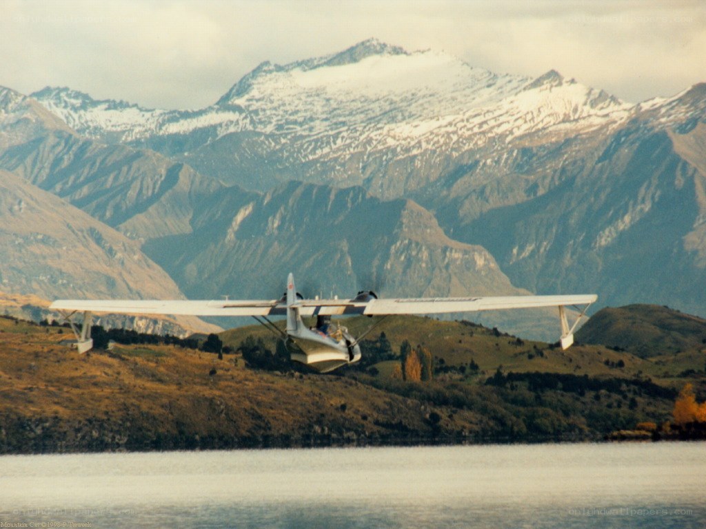seaplane over a lake