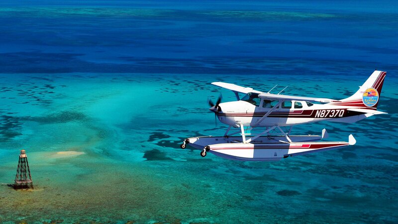 Seaplane over Coral Reef