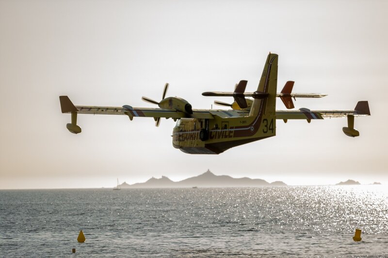 Seaplane over Water