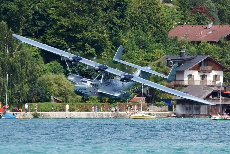 Seaplane Taking Off — Blue, Active