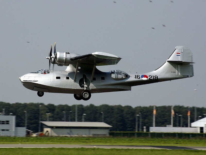 seaplane taking off from runway
