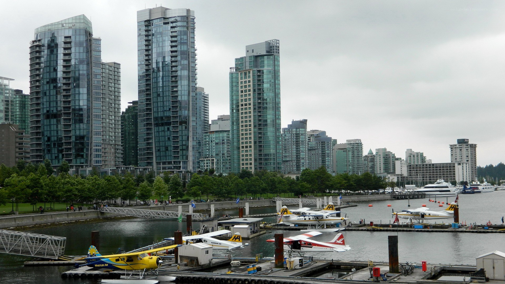 Seaplanes at Vancouver waterfront