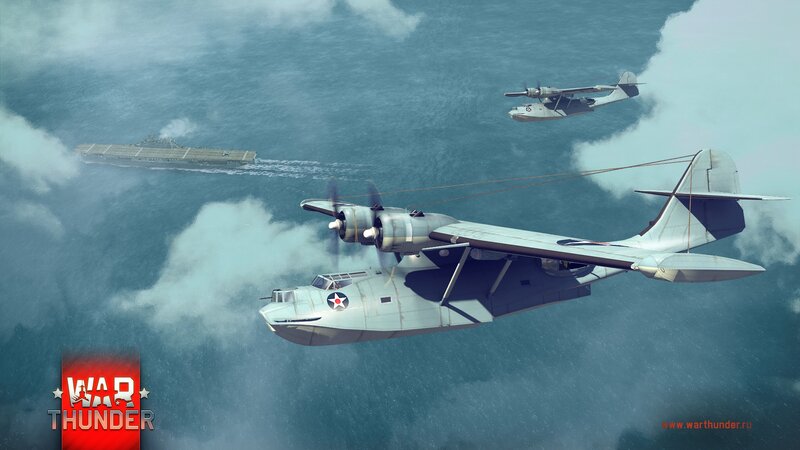 Seaplanes Flying over Ocean