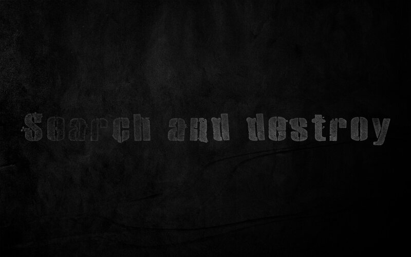 Search and destroy text