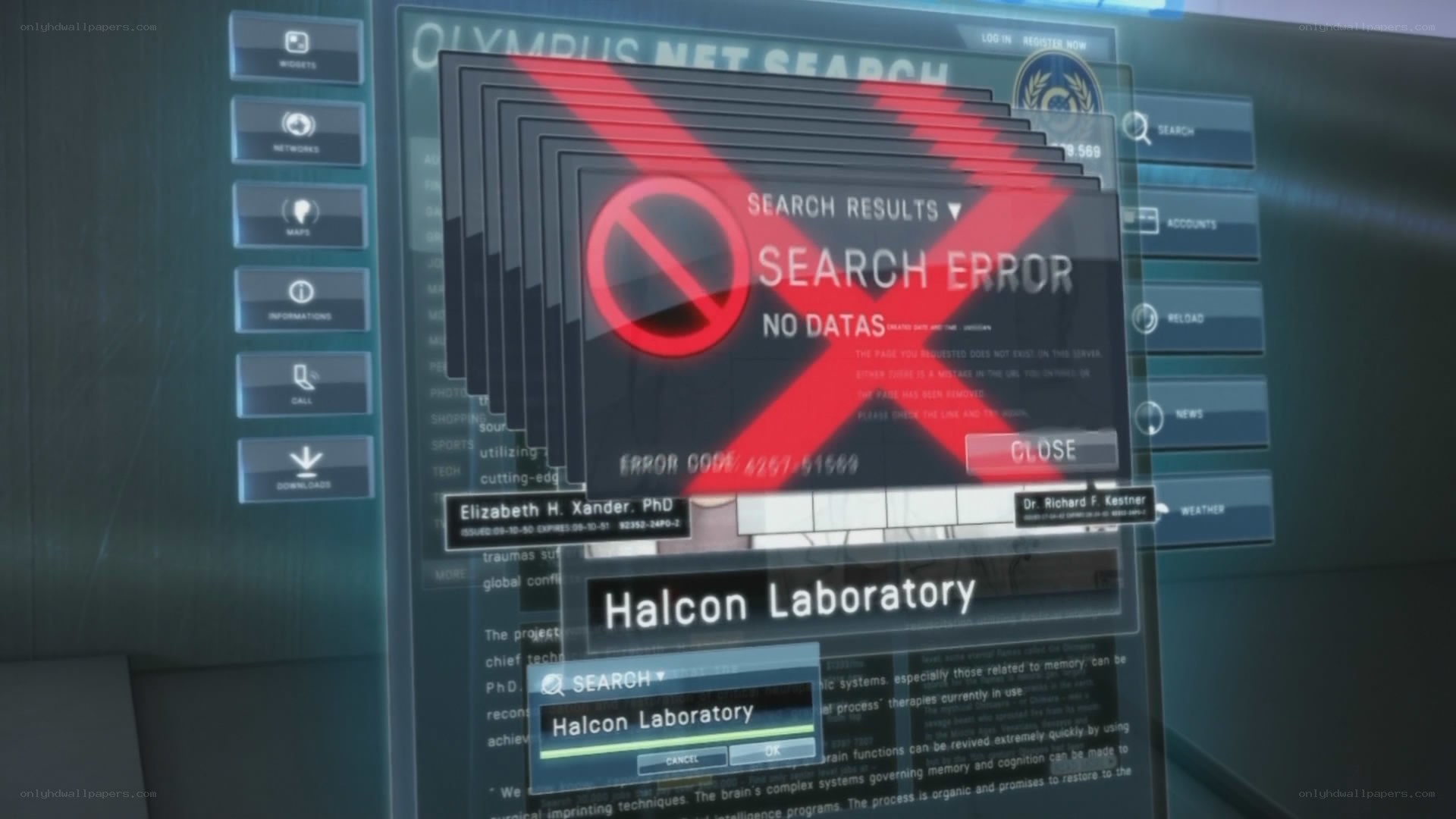 Search error on Olympus Net