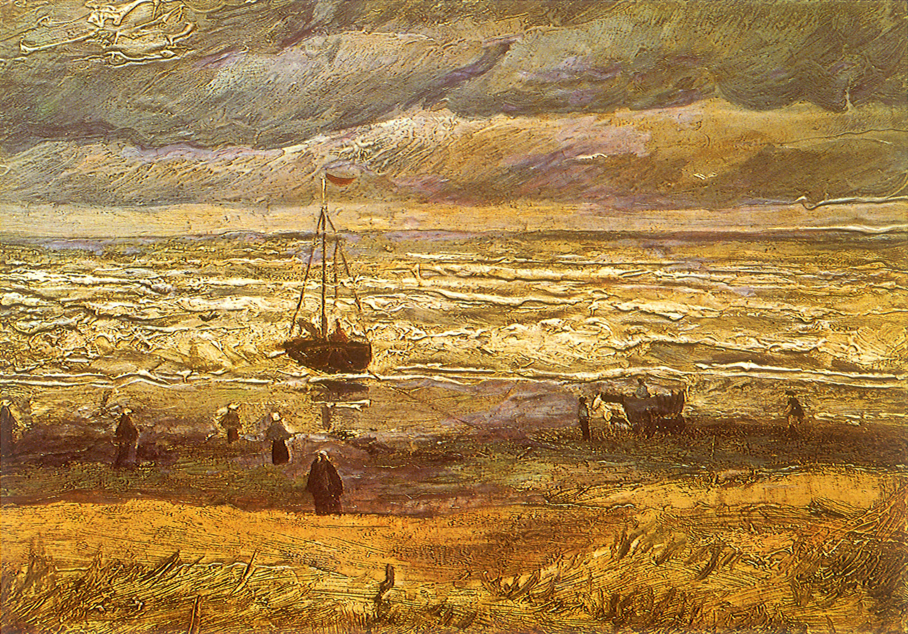 Seascape with Fishing Boat