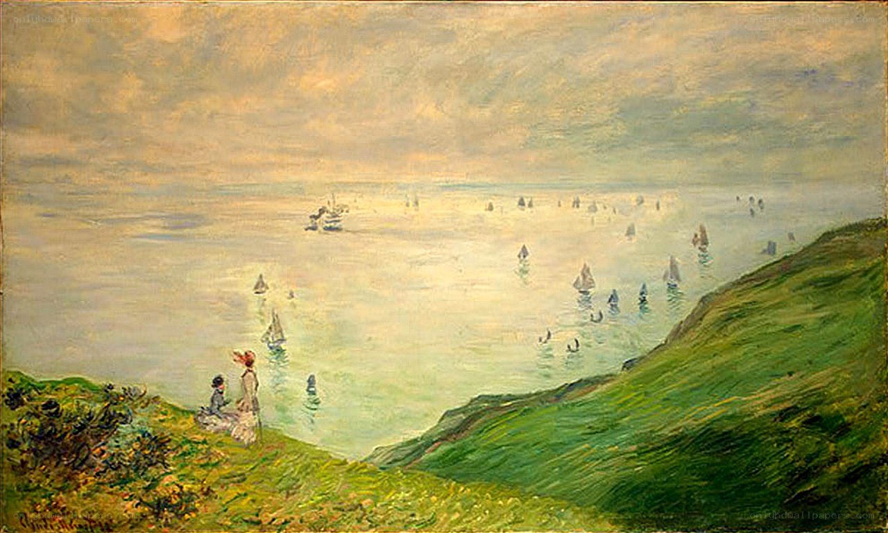Seascape with sailboats