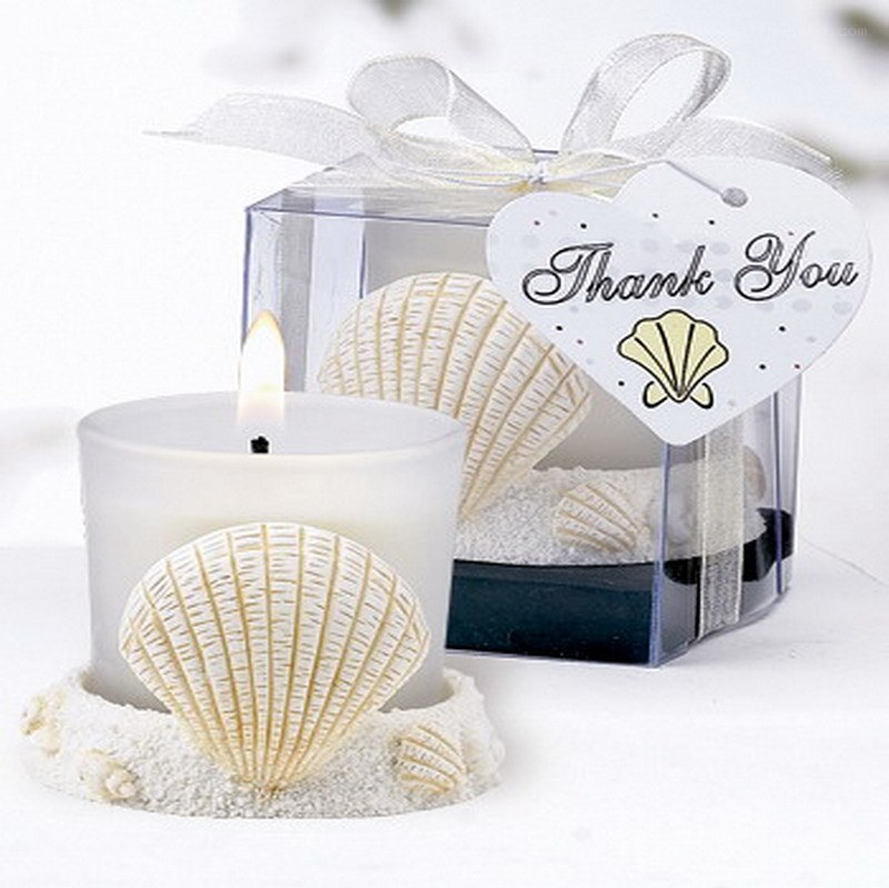 seashell candle gift set