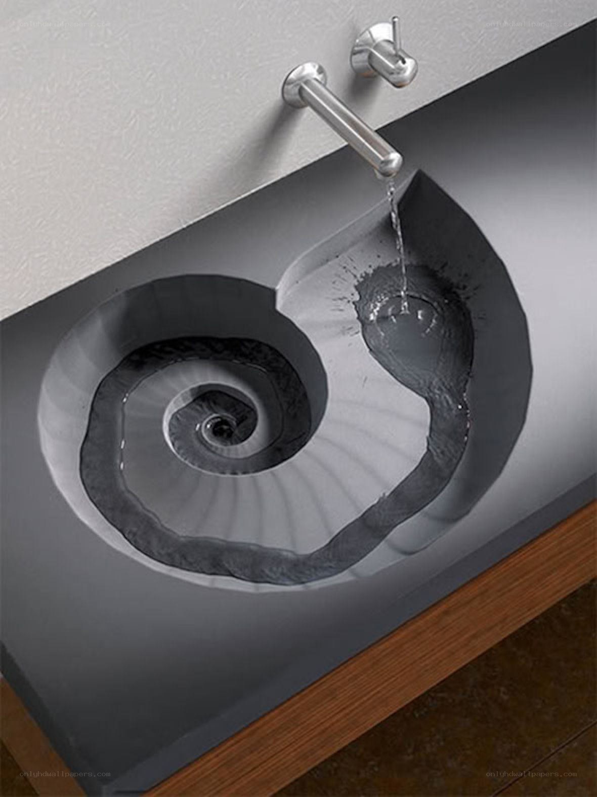 seashell sink design