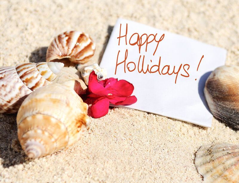 Seashells and Flower on Sand