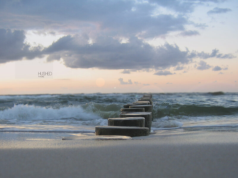Seashore at sunset