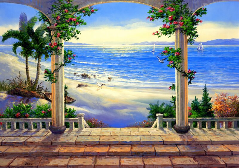 Seaside View from Balcony