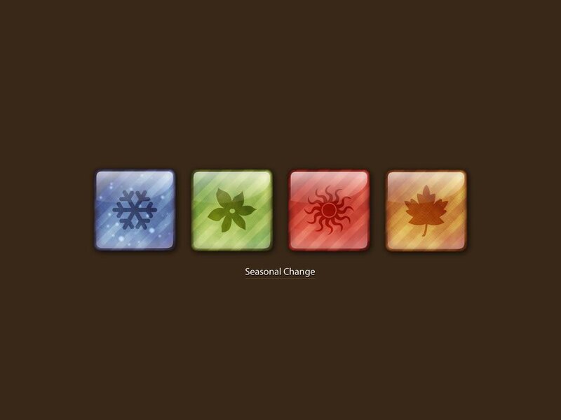 Seasonal change icons