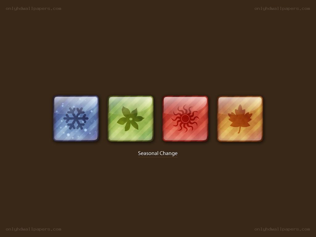 Seasonal change icons