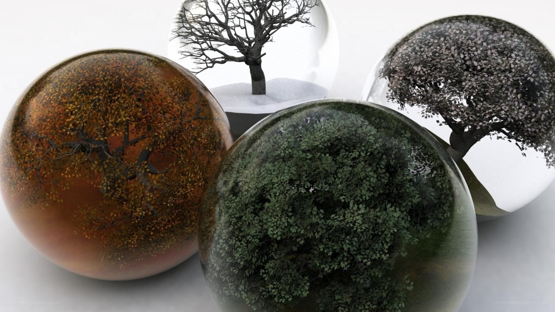 Seasons in glass spheres