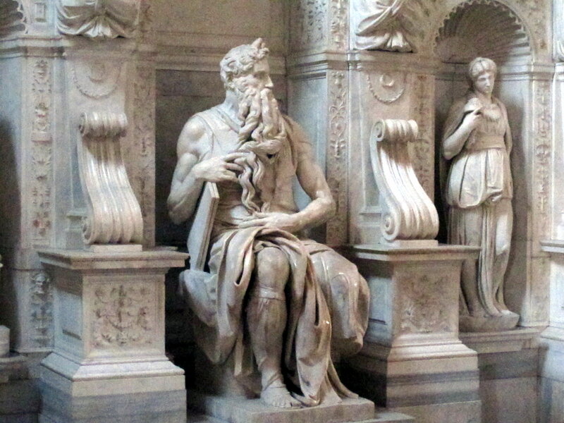 Seated Bearded Man Statue