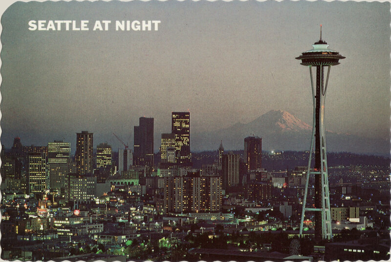 Seattle at Night with Space Needle