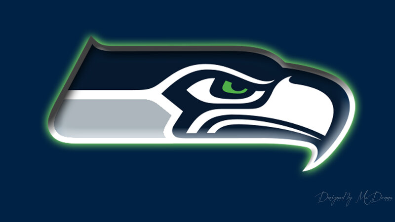 Seattle Seahawks Logo — Blue, Bold, Digital Art, Green Eye