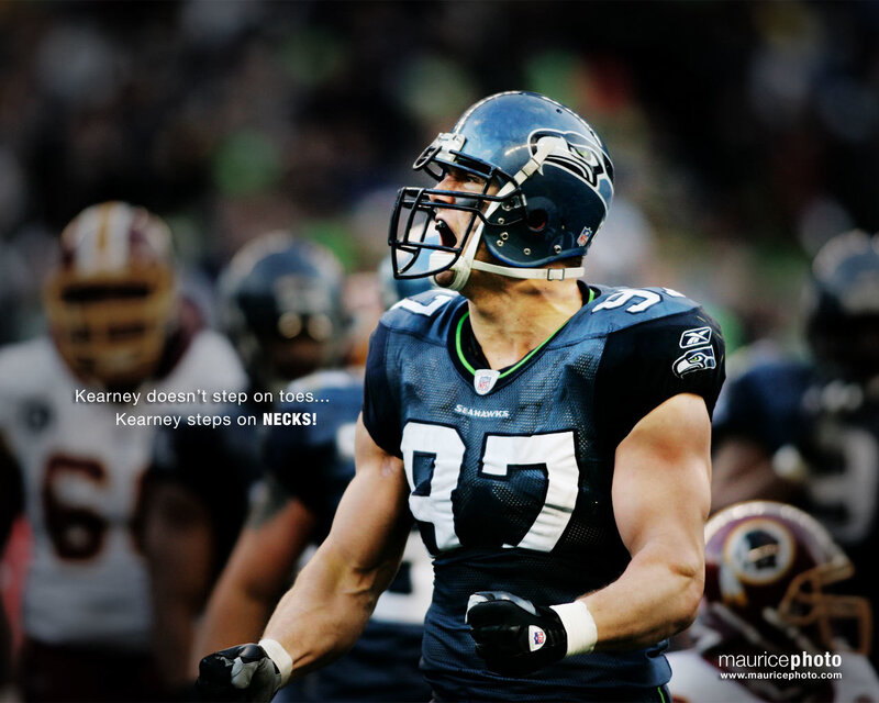 Seattle Seahawks player celebrates