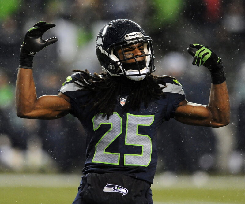 Seattle Seahawks player celebrating