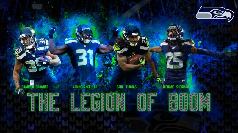 Seattle Seahawks Players — Blue, Dramatic