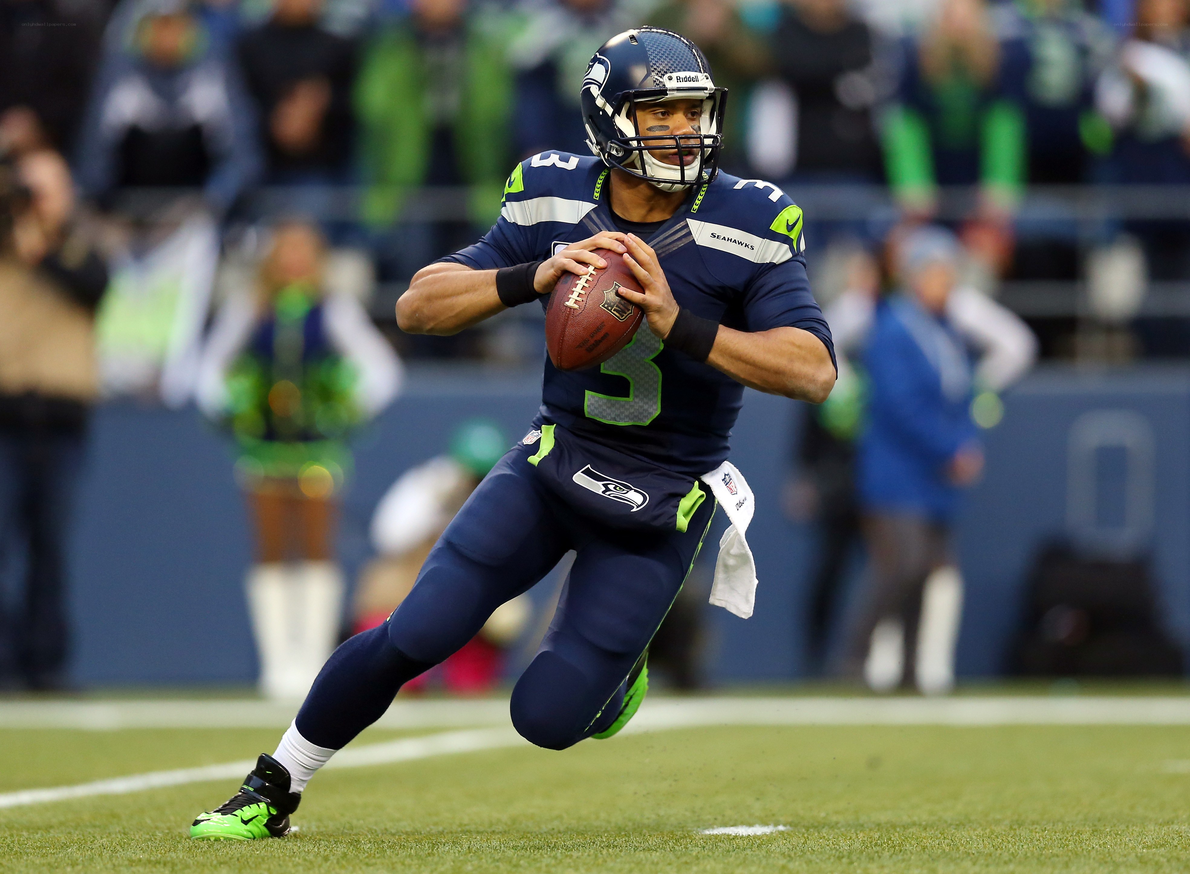 Seattle Seahawks quarterback in action