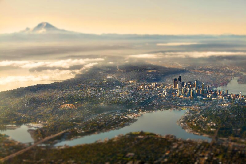 Seattle Skyline and Mount Rainier