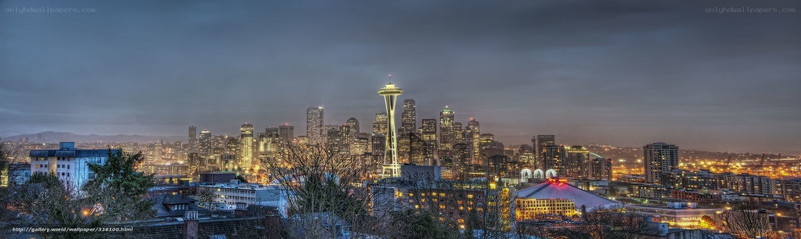 Seattle skyline at dusk